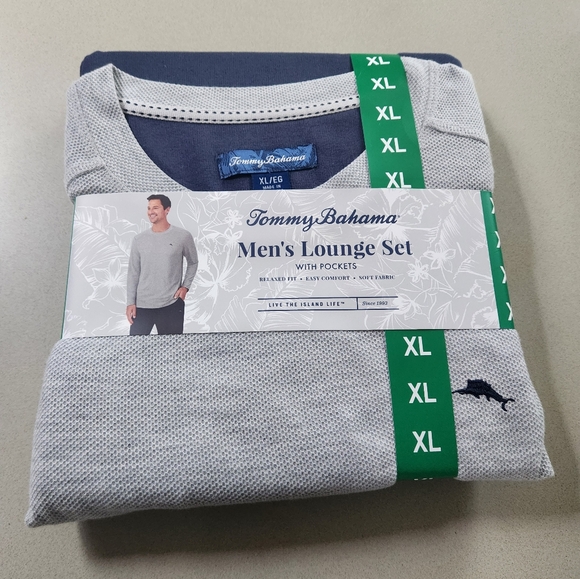 Tommy Bahama Mens 2 PC Relaxed Fit Lounge Set ~GRAY ~XL **NEW - Picture 5 of 10